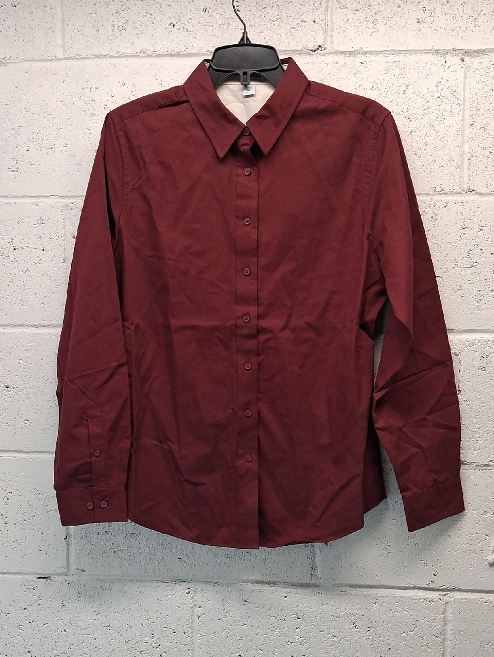 NWOT Womens Port Authority Long-Sleeve Button-Up Shirt - Wine